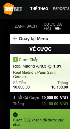 Kèo C1 trận Real Madrid vs PSG