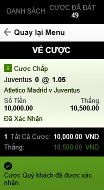 Kèo Juventus vs Atletico Madrid nhà cái 188bet