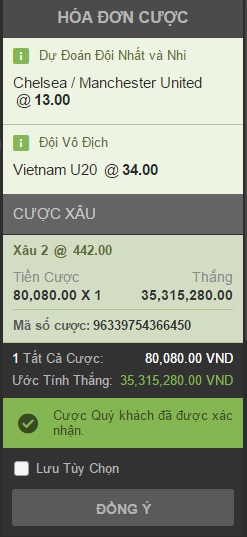 Cách chơi cược xiên ( cược xâu ) cược liên hoàn tại 188Bet