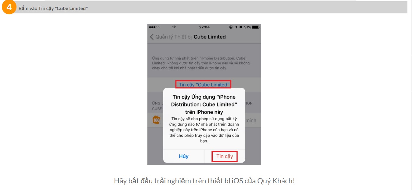 Hướng dẫn tải ứng dụng iOS trên 188Bet