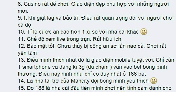 Bet188 là nhà cái uy tín nhất Việt Nam