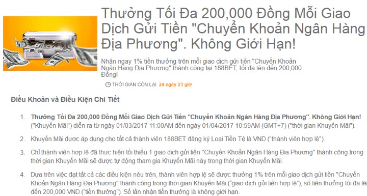 KHUYẾN MÃI GỬI TIỀN VÀO LÊN ĐẾN 200 k